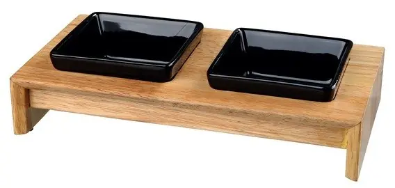 Trixie Bowl Set Zestaw misek ceramicznych na drewnianej podstawie Zamów teraz