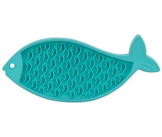 Trixie Lick‘n‘Snack spowalniająca jedzenie taca silikonowa w kształcie rybki dla kota 28cm Szybka wysyłka