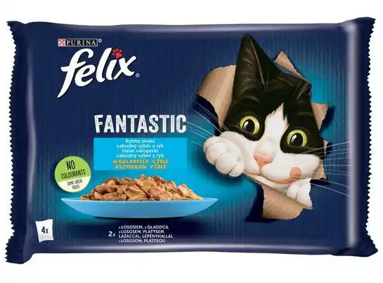 Super okazja Felix Fantastic Rybne Smaki łosoś gładzica w galaretce saszetki 4x85g
