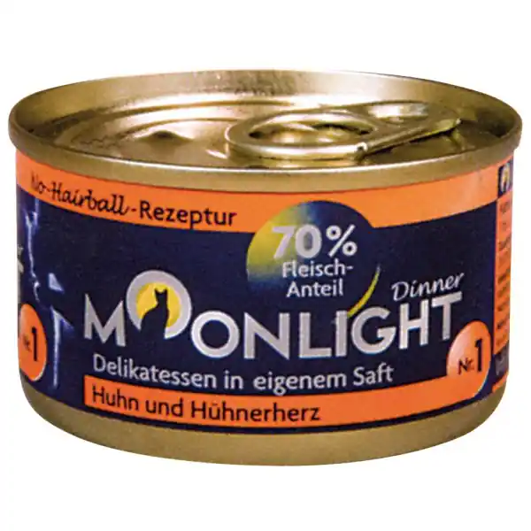 Najlepsza cena Moonlight Dinner Nr 1 - Kurczak i serca kurze w sosie własnym 80g
