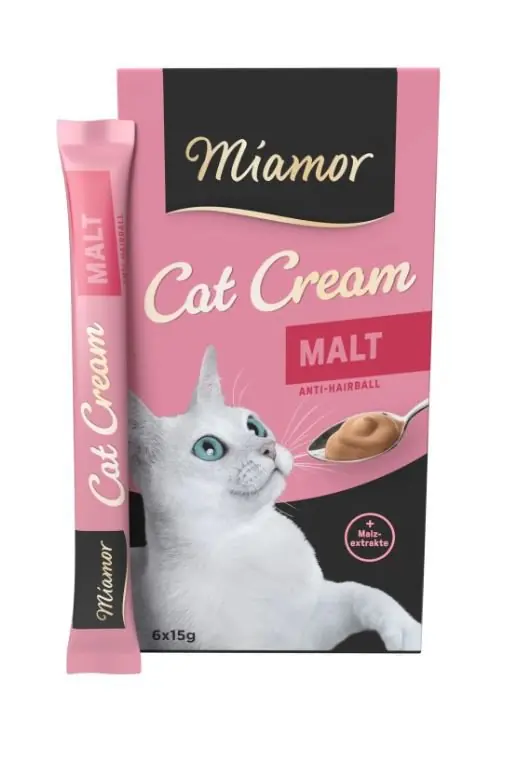Miamor Cat Confect Malt Cream Hairball odkłaczający krem ze słodu 6x15g Oferta limitowana