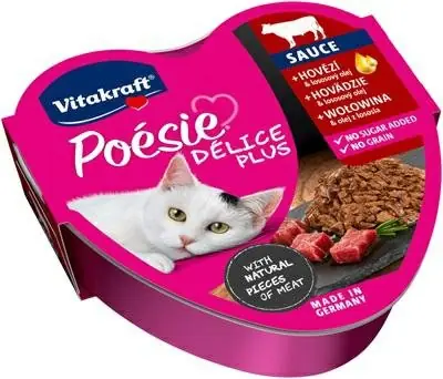 Vitakraft Poesie mokra karma dla kota w sosie z dodatkiem oleju z łososia 85g Ostatnia szansa