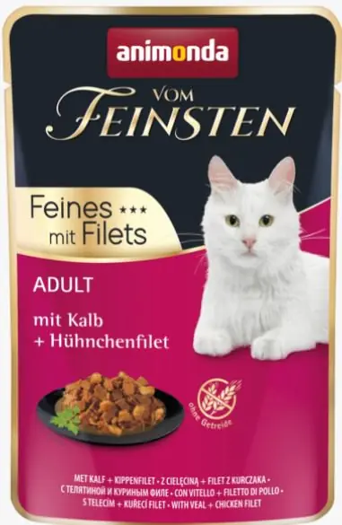 Popularny Animonda Vom Feinsten Feines mit Filets bezzbożowa karma dla kotów filet w sosie 85g