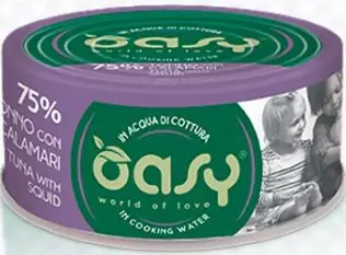 Szybka dostawa Oasy More Love Cat Adult 75% tuńczyka i kalmary puszka w bulionie 70g