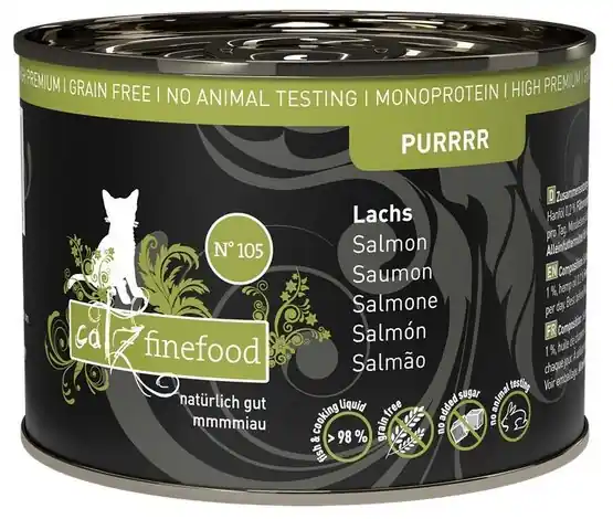 Kup online Catz Finefood Purrrr N.105 monobiałkowa karma z 70% łososia w bulionie dla kota