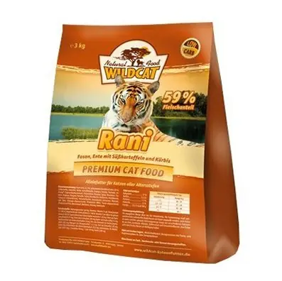 Oferta czasowa Wildcat Rani z bażantem kaczką i batatami sucha karma dla kota