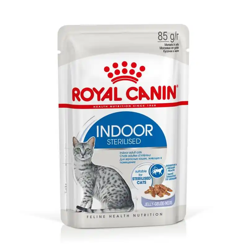 Royal Canin Indoor Sterilised mokra karma w galaretce dla dorosłych wysterylizowanych kotów domowych 85g Ostatnia szansa