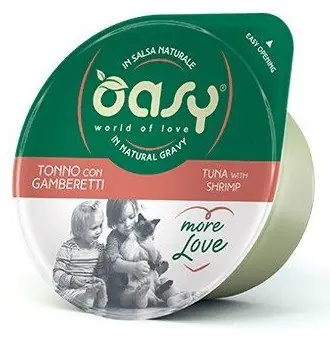 Oasy Kot More Love Cup Tuńczyk i krewetki kubek w naturalnym sosie 80g Najlepsza cena