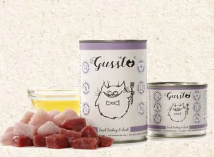 Łatwy zwrot Gussto Super Premium Fresh świeża kaczka z indykiem monobiałkowa, holistyczna, lekkostrawna karma dla kota