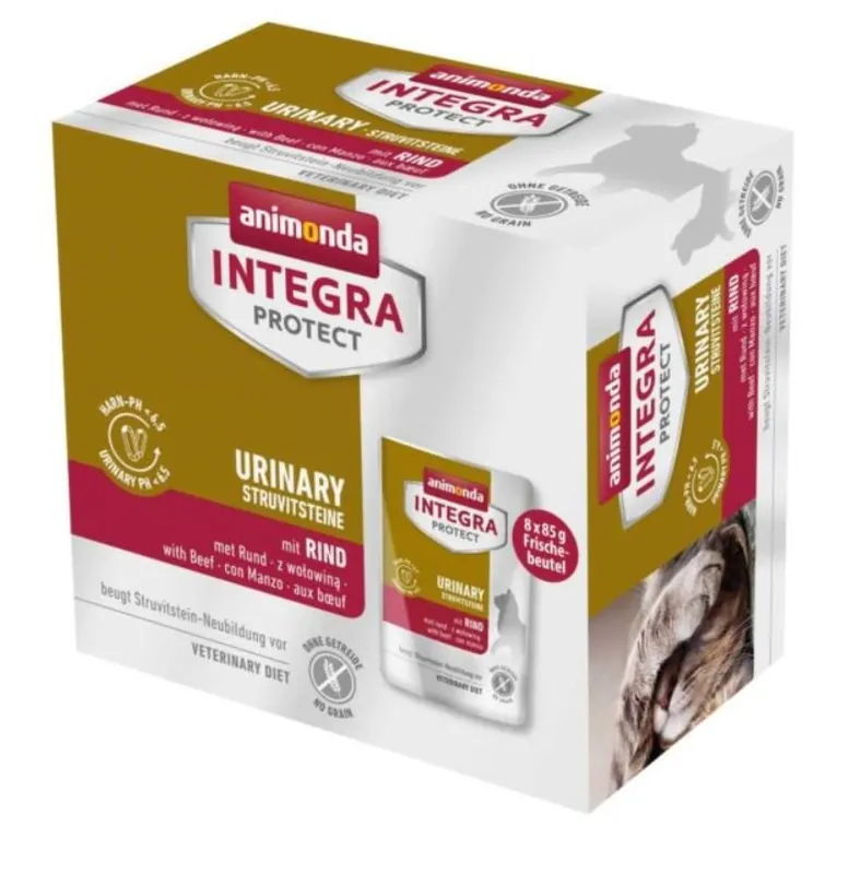 Animonda Integra Protect Urinary saszetki dla kotów ze schorzeniami dolnych dróg moczowych 8x85g Okazja