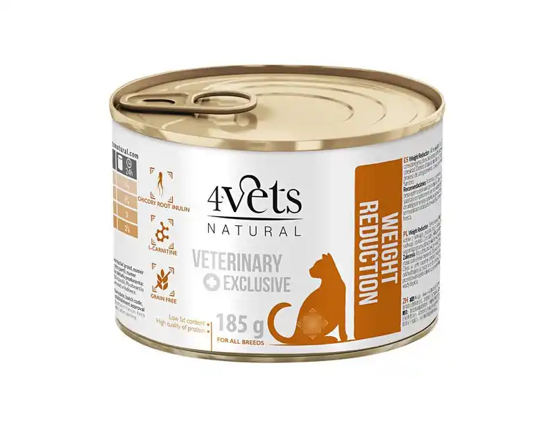 Kup teraz 4Vets Natural Weight Reduction Cat mokra karma odchudzająca dla kotów 185g