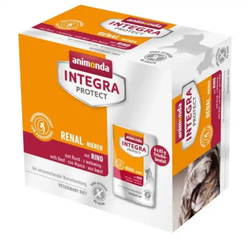 Animonda Integra Protekt Renal saszetki dla kotów z problemami z nerkami 8x85g Łatwy zwrot