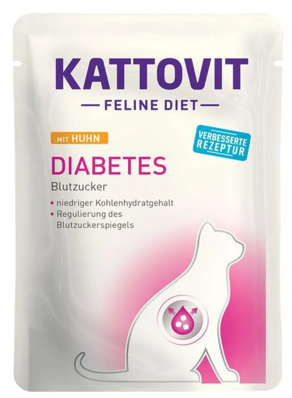 Kattovit Diabetes Weight dla kotów z podwyższonym poziomem cukru lub nadwagą saszetka 85g Najlepsza cena