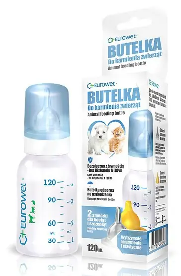 Ekspresowa dostawa Eurowet Butelka ze smoczkiem do karmienia zwierząt 120ml