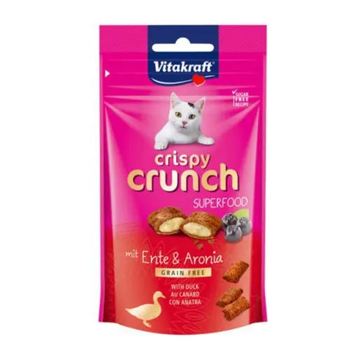 Ostatnie sztuki Vitakraft Crispy Crunch przysmak dla kota z kaczą i aronią 60g