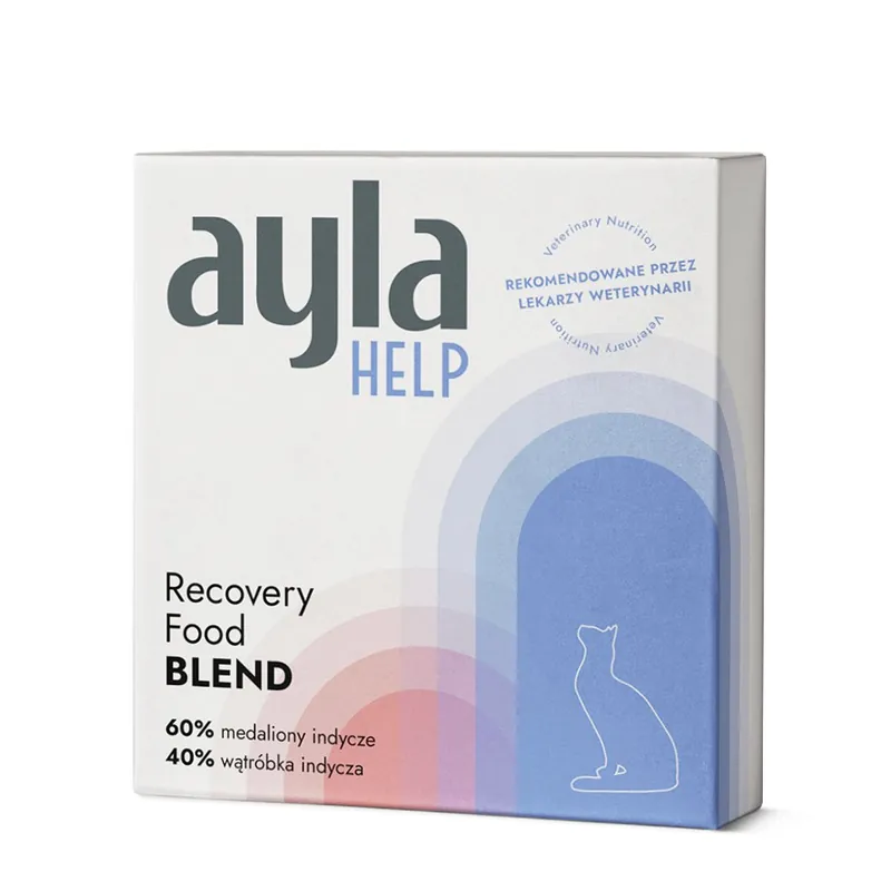 Ayla Help Recovery Food Blend Medaliony indycze z wątróbką dla kota 28g Nowość