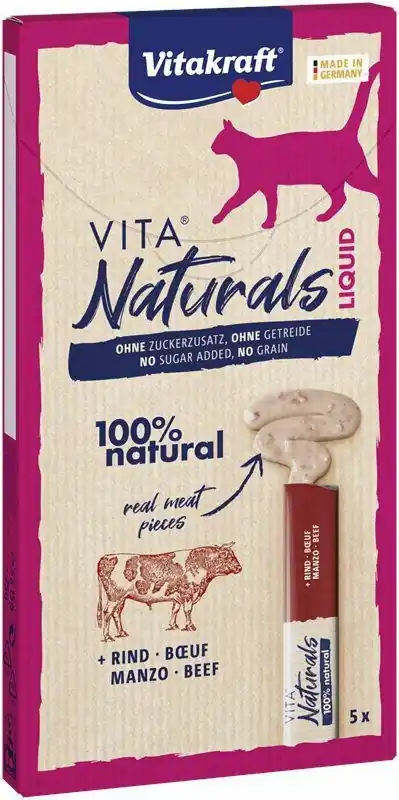 Vitakraft Naturals Liquid kremowa przekąska dla Twojego mruczka 6x15g Wyprzedaż