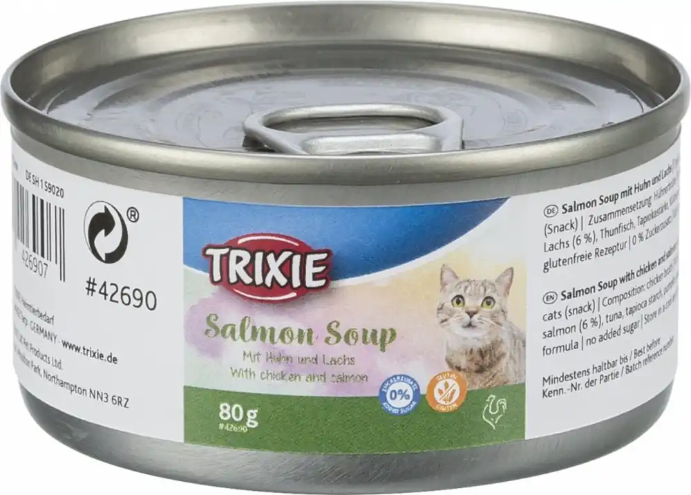 Trixie Salmon Soup przysmak w płynie dla kota kurczak i łosoś 80g Szybka wysyłka