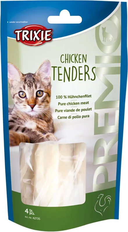 Nowy Trixie Premio Chicken Tenders 100% monoproteinowa gotowana pierś z kurczaka 4szt. 70g