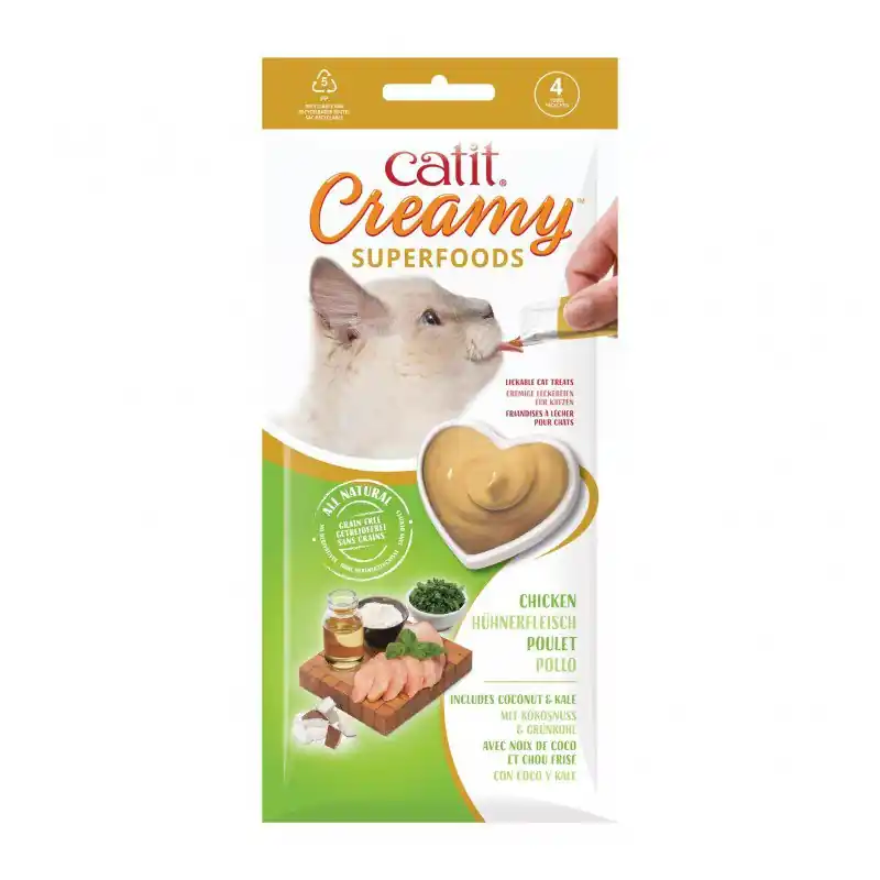 Wybór klientów CatIt Creamy Superfood przysmak dla kota 4x10g