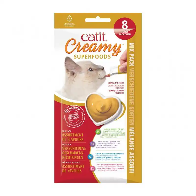 CatIt Creamy Superfood Multipack mix smaków w kremie 8x10g Hit cenowy