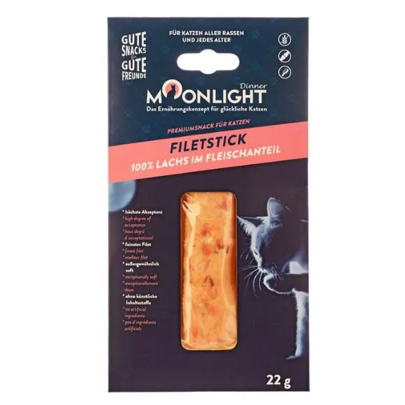 Moonlight Dinner soczysty, aromatyczny filet z mięsa łososia przysmaki dla kota 22g Cena promocyjna