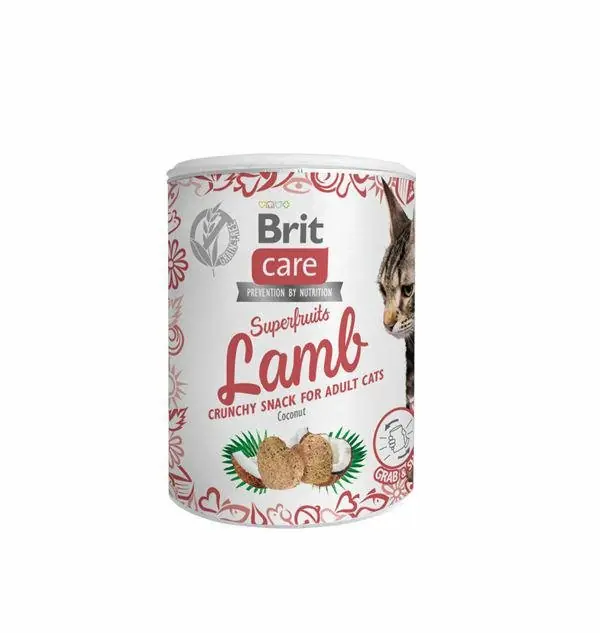 Dostępne od ręki Niska cena! Brit Care Snack Superfruit Lamb bezzbożowy przysmak z jagnięciną dla dorosłego kota 100g