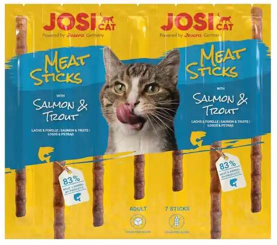 Wyjątkowa oferta Josera JosiCat Meat Sticks delikatne miękkie gryzaki dla kota 35g