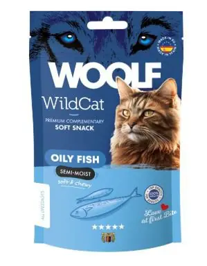 Woolf WildCat Soft Snack Oily fish to delikatne i soczyste przysmaki dla kotów z 60% makrelą Bestseller