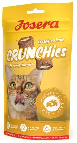 Nie przegap Josera Kot Crunchies Cheese chrupiąca przekąska z kremowym nadzieniem 60g