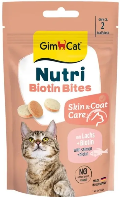 GimCat Nutri Biotin Bites Skin & Coat 40g kuleczki na sierść i skórę dla kota Oferta limitowana