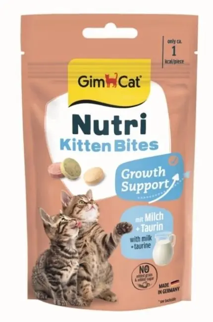 Wybór klientów GimCat Nutri Kitten Bites 40g przekąska wspierająca wzrost kociąt