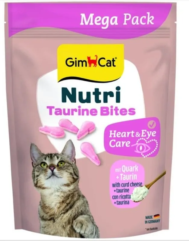 Sprawdź teraz GimCat Nutri Taurine Bites z twarogiem 425g przekąska w kształcie myszy 425g