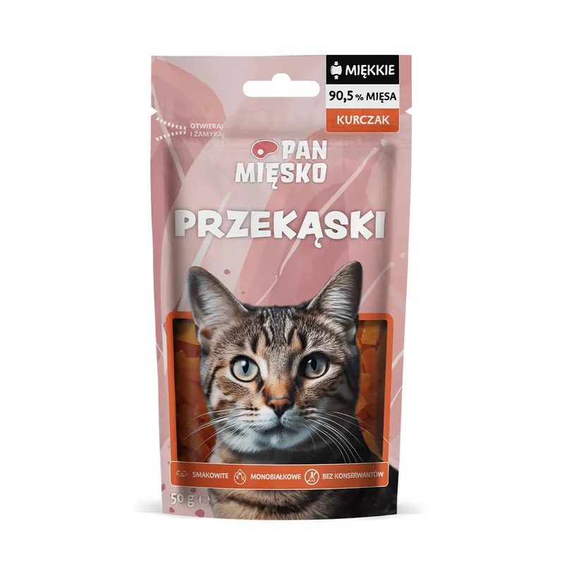 Pan Mięsko kęski kurczaka przysmak dla kota 50g Nie przegap