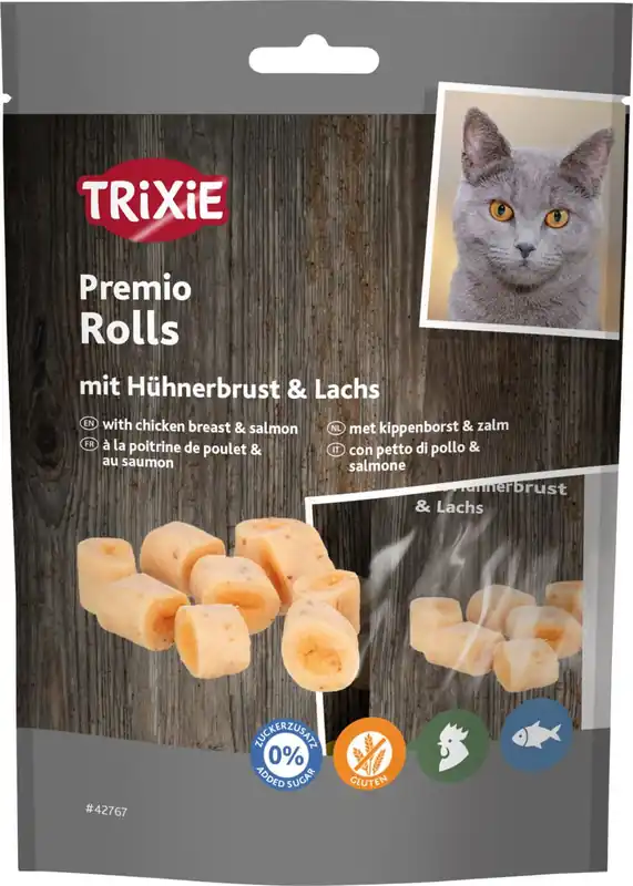 Wysoka jakość Trixie Premio Rolls pierś z kurczaka przysmak dla kota 50g