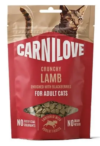 Bestseller Carnilove Crunchy Snack Lamb & Blackberries chrupiące przysmaki z jagnięciną i jeżynami dla kota 50g