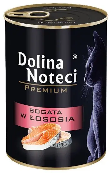 Dostępne od ręki Dolina Noteci Premium Adult puszka dla kota łosoś bez zbóż 400g