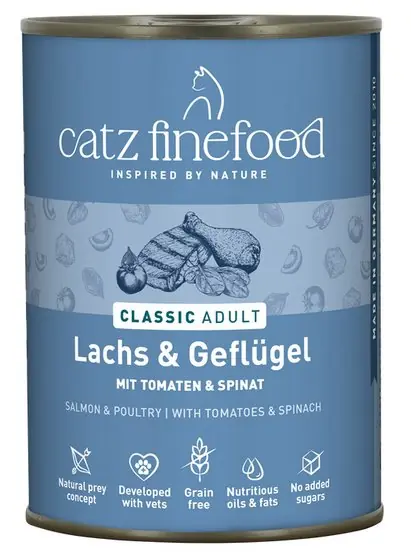 Catz Finefood NO.5 bezzbożowa łosoś i drób puszka dla kota Hit cenowy