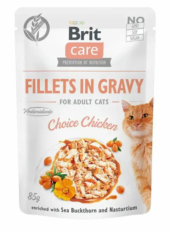 Brit Care FG saszetka dla kota z filetem 85% w sosie z kurczaka 85g Dostępne od ręki