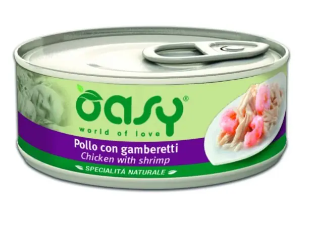 Dostępne od ręki Oasy Natury Cat Adult Kurczak z krewetkami 50% naturalnego mięsa w galaretce 150g
