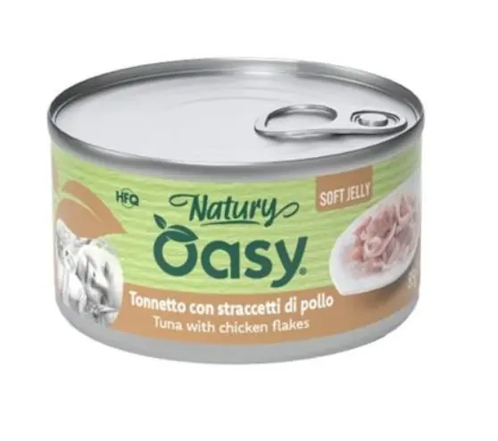 Oasy Natury Cat Adult Tuńczyk płatki kurczaka 50% naturalnego mięsa w galaretce 150g Zamów teraz