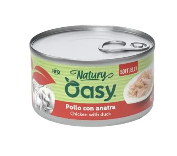 Oasy Natury Cat Adult Kurczak z kaczką 50% naturalnego mięsa w galaretce 150g Wysoka jakość