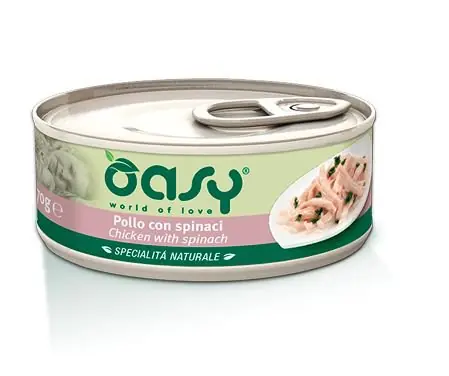 Oasy Natury Cat Adult Kurczak ze szpinakiem 50% naturalnego mięsa w galaretce 150g Super okazja