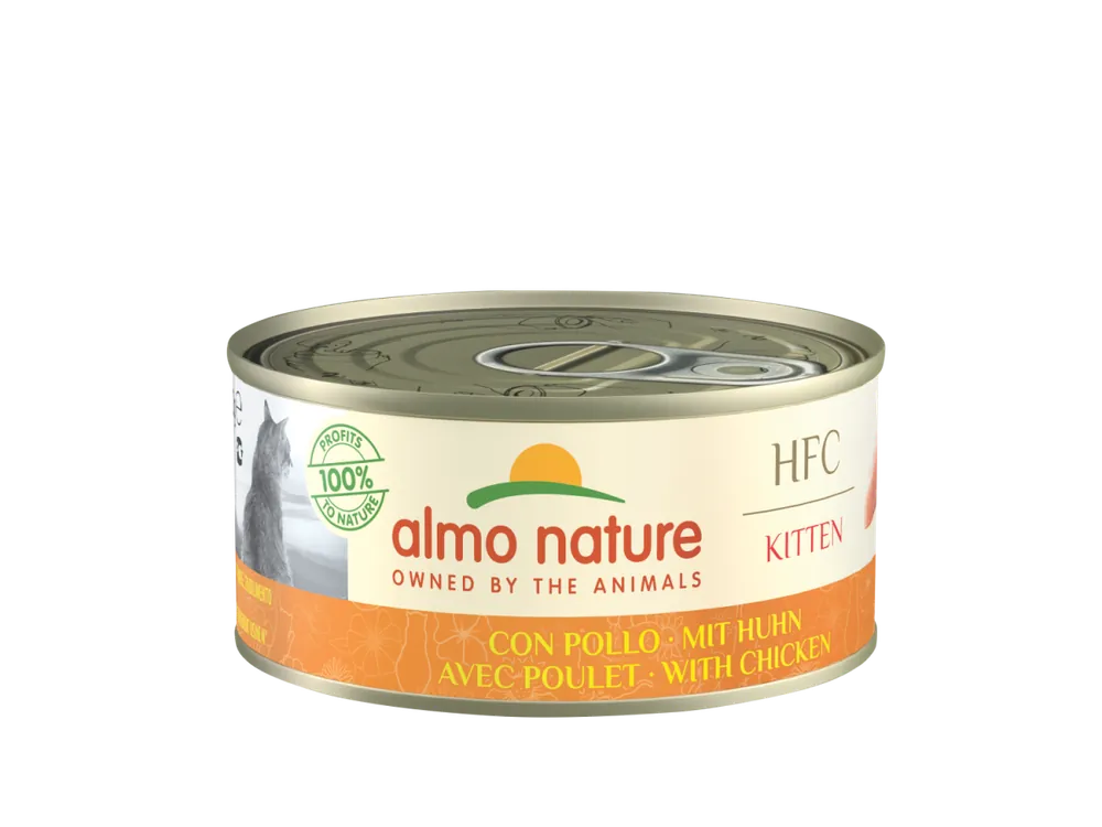 Bezpieczne zakupy Almo Nature HFC Natural kitten naturalna puszka dla kota 150g