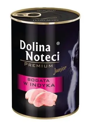 Hit cenowy Dolina Noteci Premium Kitten puszka bez zbóż dla kota indyk 400g