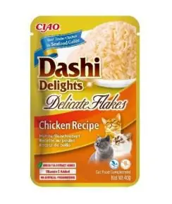 Nowy Inaba Cat Dashi Delights Flakes Chicken z kurczakiem karma mokra dla kotów 40g