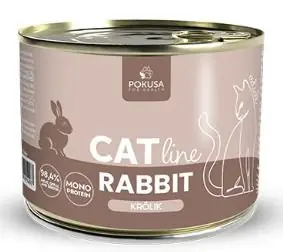 Pokusa CatLine Monoproteinowa karma mokra dla kotów dorosłych z królikiem Niska cena