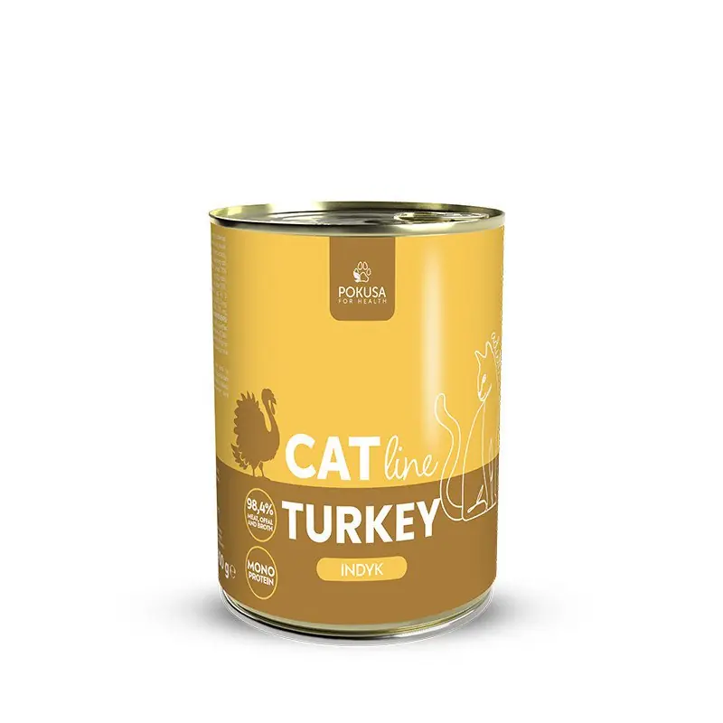 Tylko dziś Pokusa CatLine monoproteinowa receptura z indyka w bulionie karma mokra dla kotów