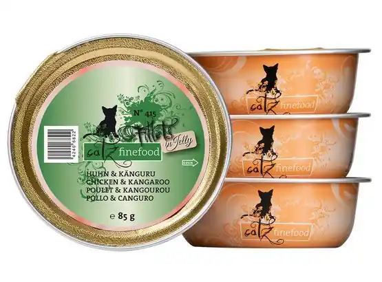 Catz Finefood Filety N.415 Kurczak z kangurem filet w delikatnej galarecie tacka 85g Szybka wysyłka