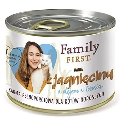 Family First dla kotów dorosłych bezzbożowe danie z jagnięciny z olejem z łososia 200g Sprawdź teraz